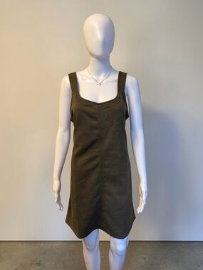 SO Olive Green Square-Neck Mini Dress